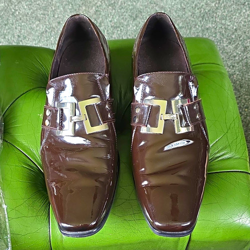 Versace men brown patent - versace, men's