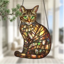 2D Tabby Cat Suncatchers