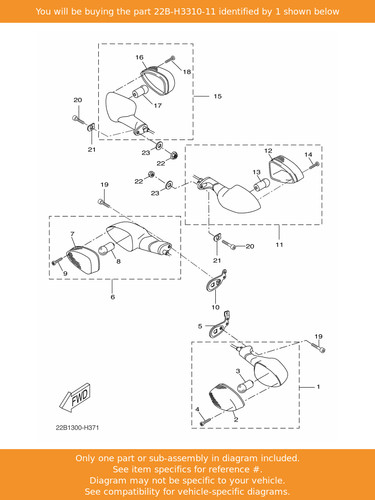Yamaha front flasher light - flasher,