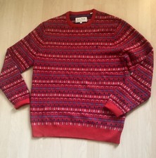 Jack Wills Extra Fine Merino Wool Fair Isle Christmas Jumper Size XL