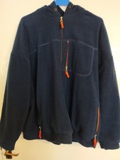 Mens Napapijri Navy Blue Hooded Full Zip Fleece  XL