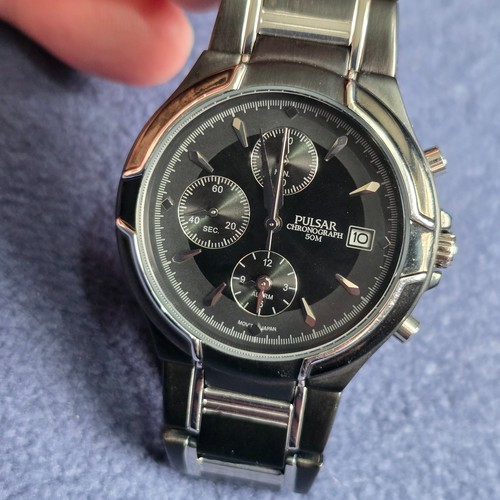 Mens pulsar alarm - alarm, chronograph
