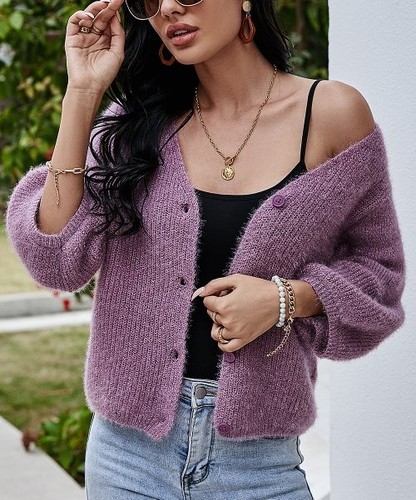 Purple three quarter - purple, sleeve
