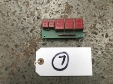 LED display PCB with 2 x small & 3 x large seven segment units number GA0412