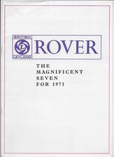 1971 Rover car brochure: Rover 2000 & 3500 (P6), 3½ Litre (P5B) + Range Rover