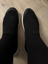 Florence & Fred Size 6 Black With Sparkle Thread Sock Shoes Cushioned Sole Comfy