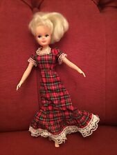 Pedigree Sindy Doll Tartan Touch Maxi Evening Dress From 1979