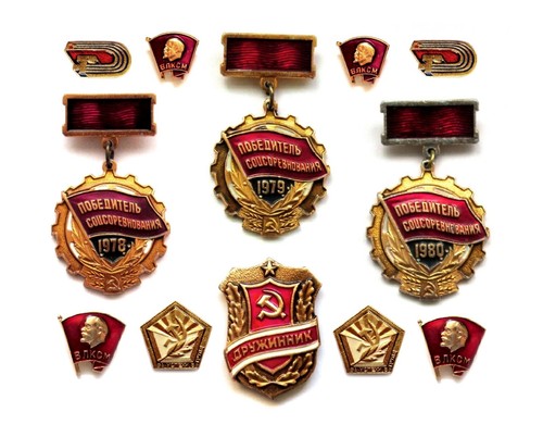 Pin badges lenin medals - badges,