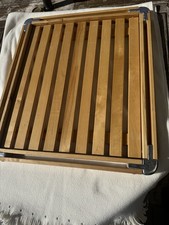 Ceiling Hanging Rack adjustable Chrome chain height Metal Corners, Wooden Laths