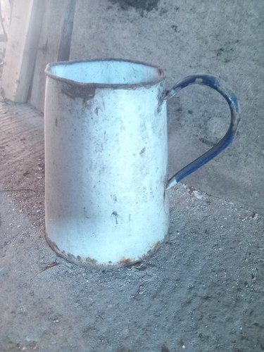 Vintage enamel jug - enamel,