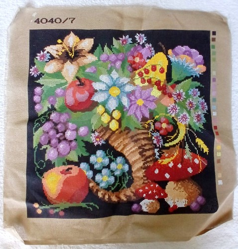 Vintage tapestry needlepoint - vintage,