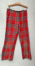 TU: Ladies Red Plaid Pajama Bottom Lounge Wear Soft&Comfy Elasticated Waist UK10