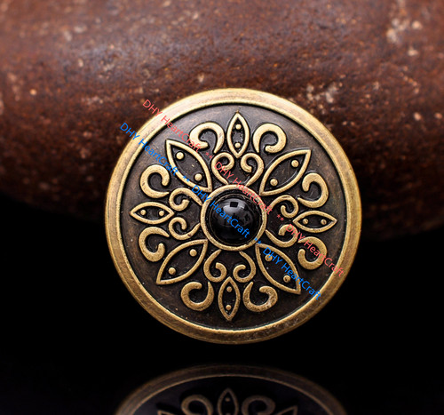 10x antique brass floral - 10x,