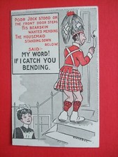 Old Comic SCOTS GUARD BUSBY BEARSKIN KILT CATCH YOU BENDING