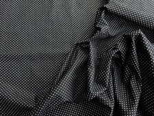 Vintage 1930s 40s Black White Polkadot Pin Spot Cotton Dress Fabric 40"L x 34"W