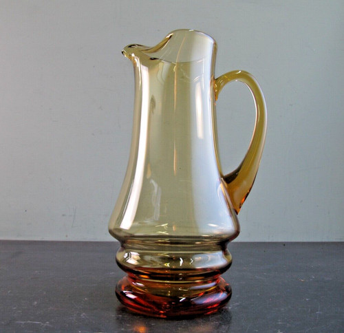 Large vintage amber glass - amber, jug