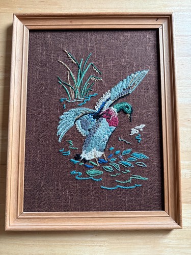 Vintage crewel embroidery - vintage,