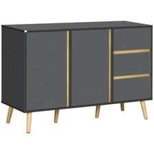 Dark Grey Sideboard 3 Drawers