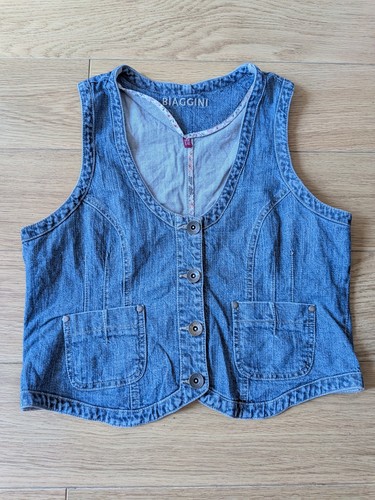 Biaggini denim waistcoat - denim,
