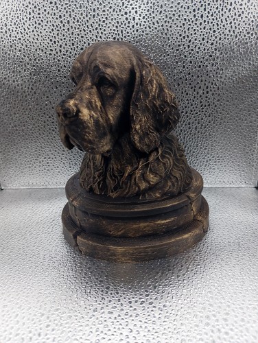 Clumber spaniel bust - spaniel,