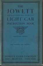 Jowett Light Car Instruction
