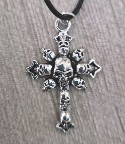 Skull crucifix tibetan - , silver