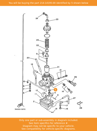 Yamaha washer needle - yamaha, valve