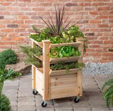Evergreen 33" Raised Wooden Bed Planter 84cm 100% FSC Wood + FREE DELIVERY 