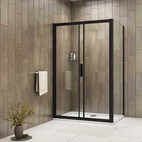 Black sliding shower - sliding, enclosure