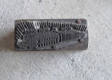 Vintage Oven Spray Booth Wood Metal Letterpress Print Block Stamp 