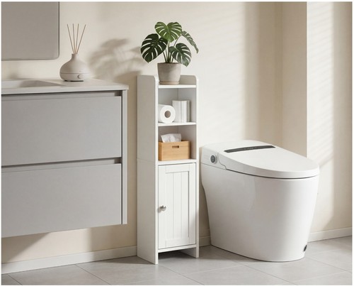 Slim bathroom storage cabinet - storage,