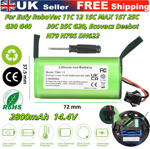 Battery for eufy robovac - robovac, 11