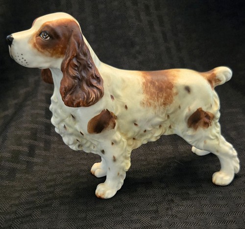 Vintage ceramic brown dog - vintage,