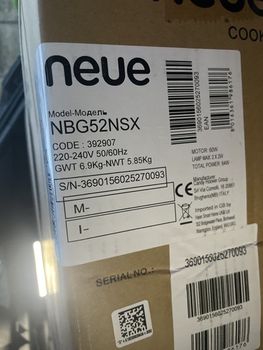 Neue cooker hood nbg52nsx new - neue,