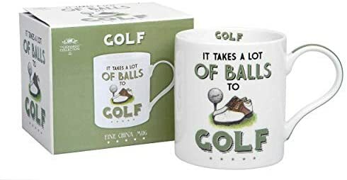 Comical golf mug takes a - it,