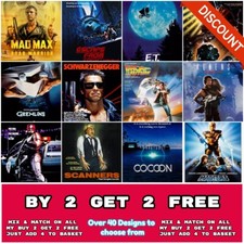 Classic 80's Sci-Fi Movie Posters Prints Wall Art Home Decor