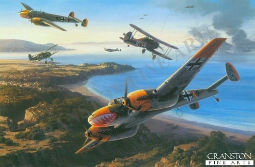 Pilot signed aviation art