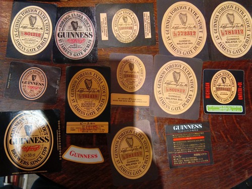 Rare guinness labels - rare, set