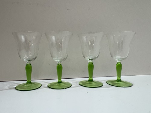 Vintage luminarc green stem - 4,