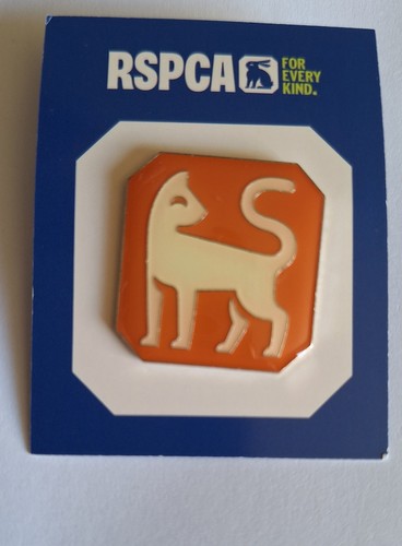 Rspca cat metal - metal, badge