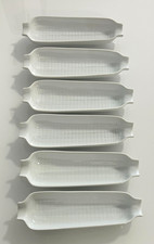 White Ceramic Corn Cob Serving