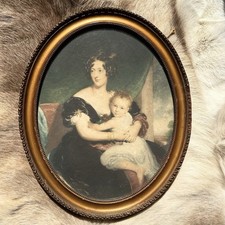 Large vintage oval framed - oval,