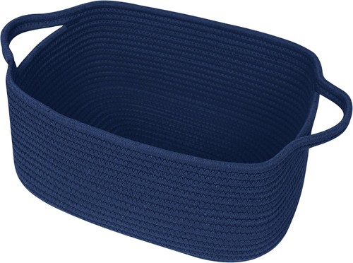 Cute blue woven basket empty - woven, basket,