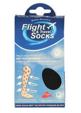 Unisex Men Flight Travel DVT compression Socks One size 9-11 uk, 43-46 eur Black