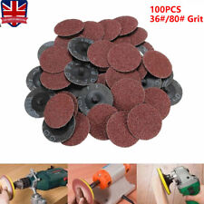 100PCS 2" 50mm Type R Roll Lock Quick Change Discs Die Grinder Sanding Pad