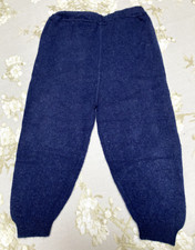 Brora Scottish cashmere baby leggings 6M 9M 12M blue knitted trousers thermal
