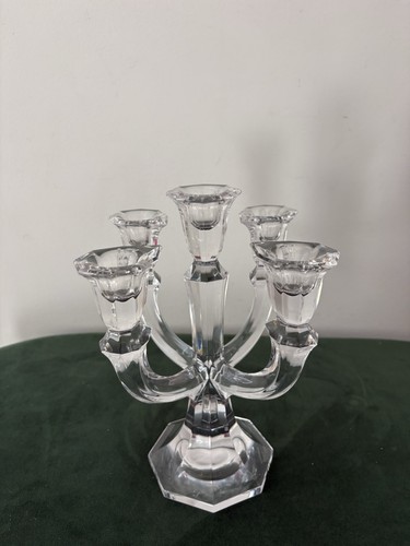 Vintage crystal five arm - crystal, five-arm