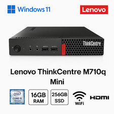 Lenovo ThinkCentre M710q Mini i5-7400T  16GB RAM 256GB SSD PSU Win 11 Pro | WiFi