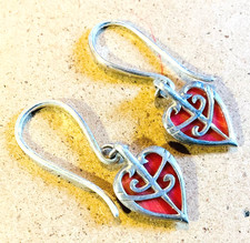 CORAL and SILVER Delicate Drop