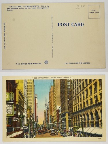 Vintage linen postcard state - vintage,